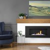 Ekena Millwork Rough Sawn Faux Wood Fireplace Mantel, White Washed, 4"H x 8"D x 72"W MANURS04X08X72WH